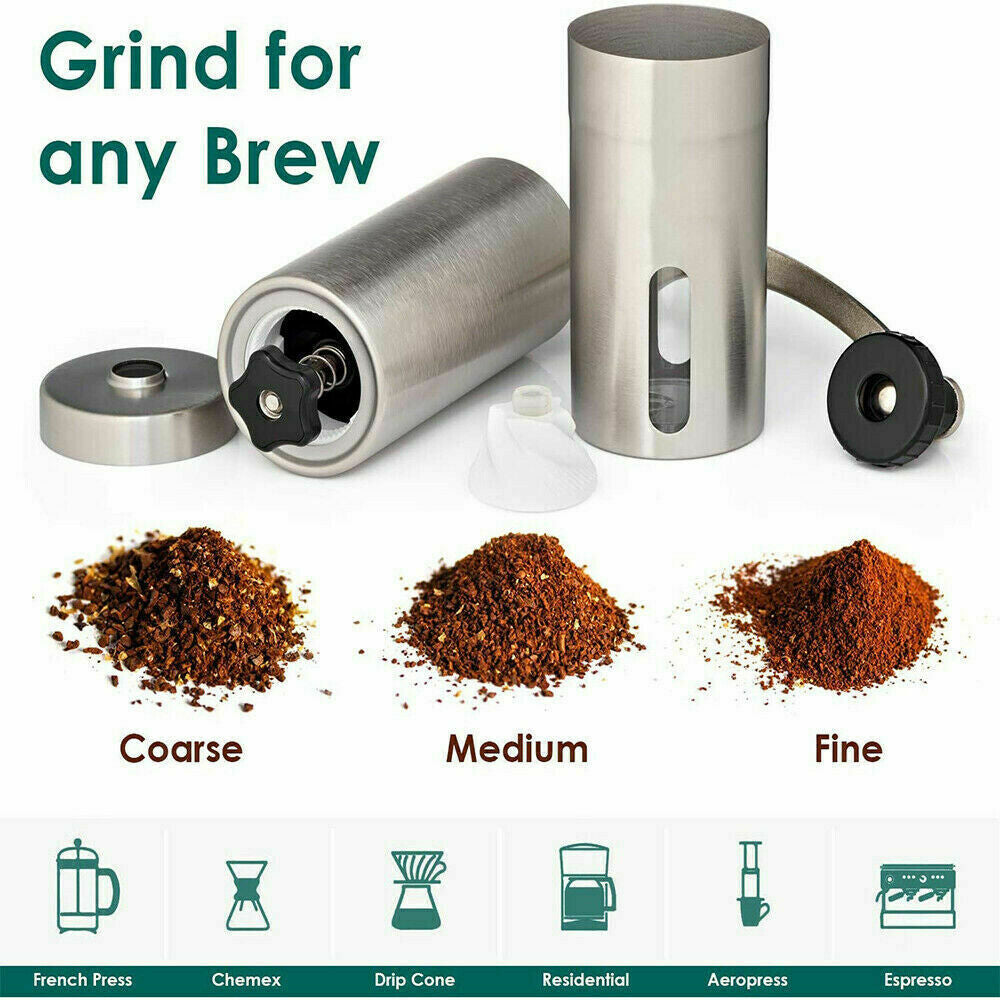 Hand Crank Grinder Coffee Beans Stainless Steel