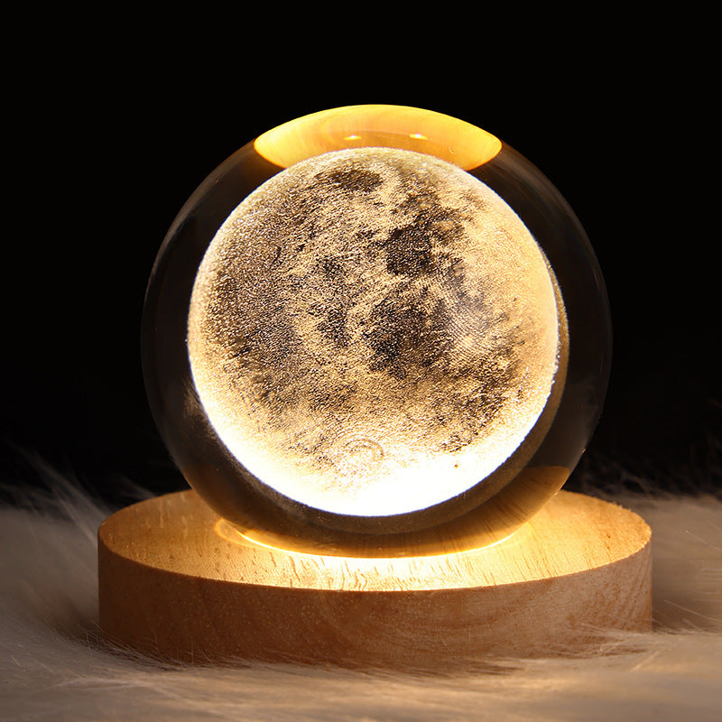 Luminous Starry Sky And Planets Moon Moon Crystal Ball