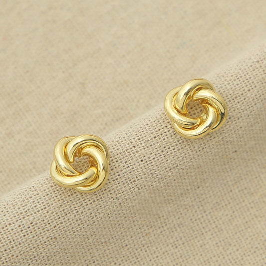 Hollow Tube Twisted Surround Ear Stud