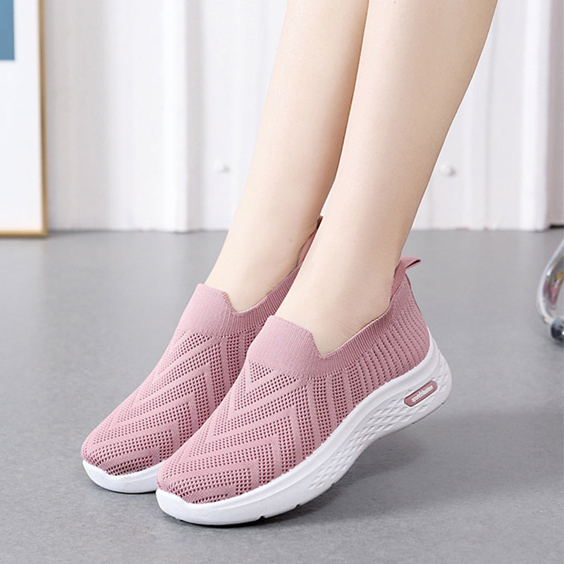 Casual Mesh Shoes Sock Slip On Flat Shoes