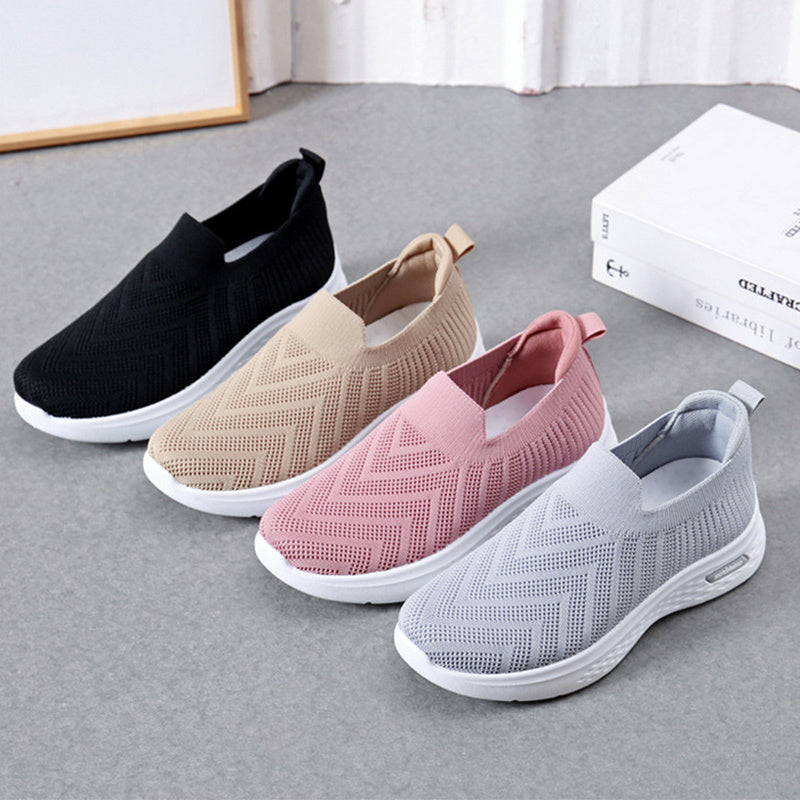 Casual Mesh Shoes Sock Slip On Flat Shoes