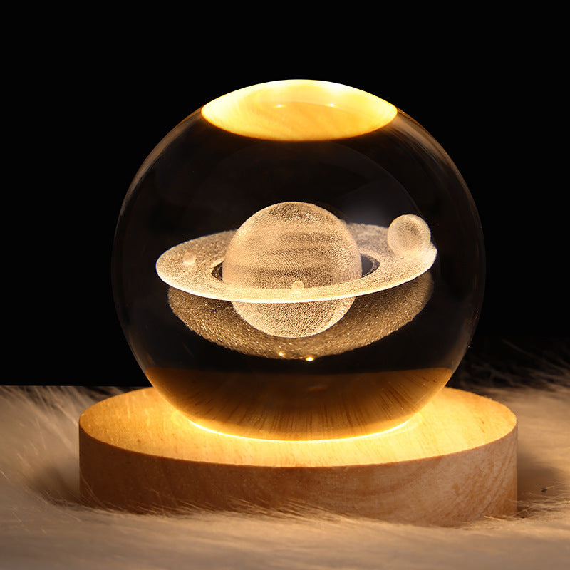 Luminous Starry Sky And Planets Moon Moon Crystal Ball