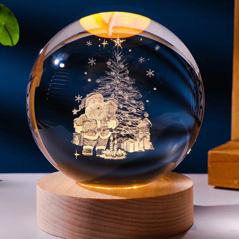 Luminous Starry Sky And Planets Moon Moon Crystal Ball